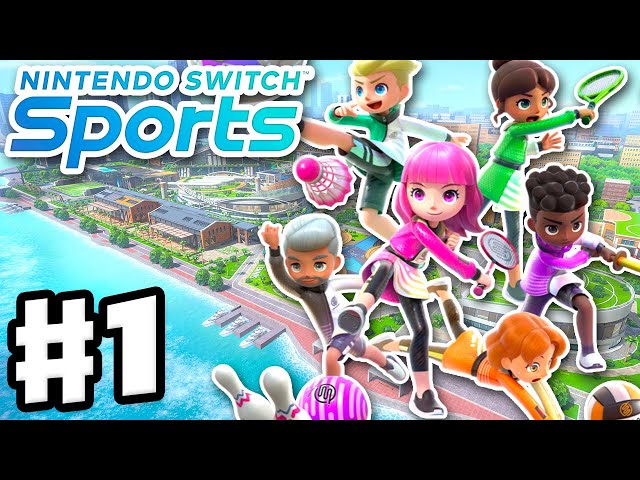 Nintendo Switch Sports - Gameplay Part 1 - Volleyball! Badminton! Bowling! Soccer! Chambara! Tennis!