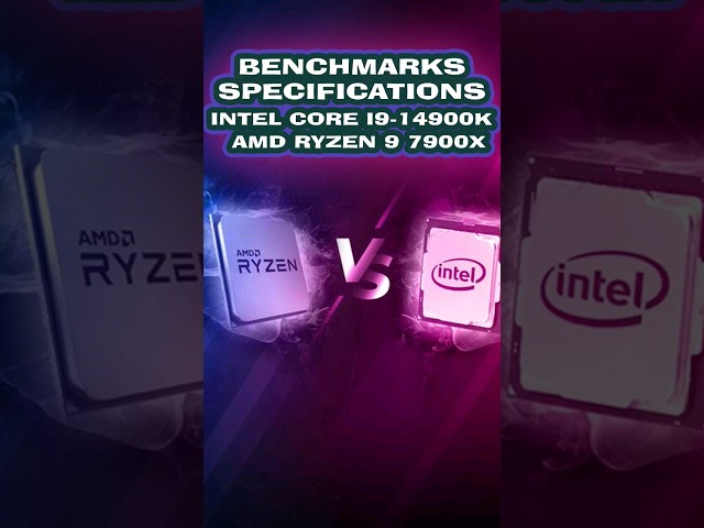 Intel Core i9-14900K vs AMD Ryzen 9 7900X #benchmark #cpu