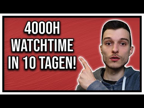 4000h watchtime in 10 Tagen erreichen auf Youtube!