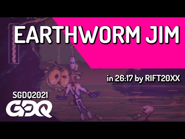 Earthworm Jim by RIFT20XX in 26:17 - Summer Games Done Quick 2021 Online