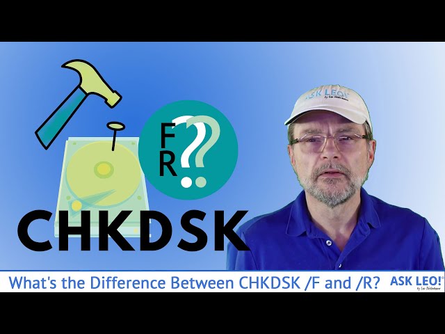 What's the Difference Between CHKDSK /F and CHKDSK /R?