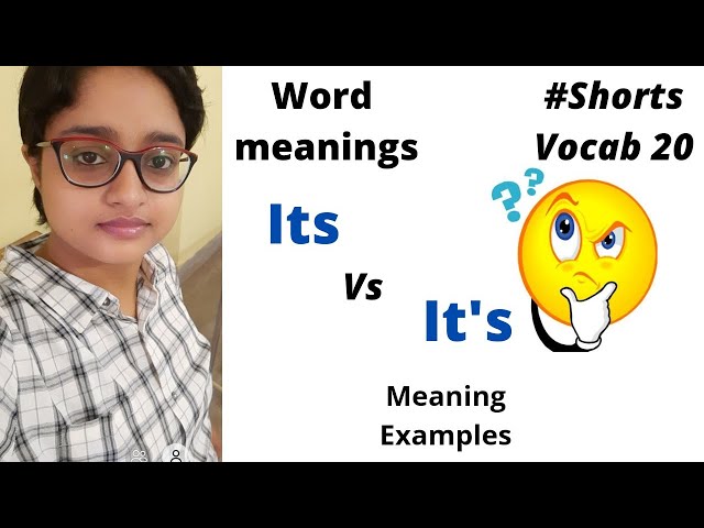 It's & its | what's the difference | #shorts20 | #vocab | improve you english  | 1 minute daily