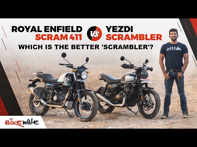 Royal Enfield Scram 411 Vs Yezdi Scrambler Review | Which Is The Better 'Scrambler'? | BikeWale