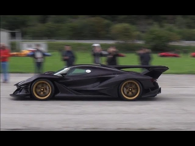 APOLLO IE HYPERCAR RACING ON AIRPORT RUNWAY - BEST SOUND EVER!