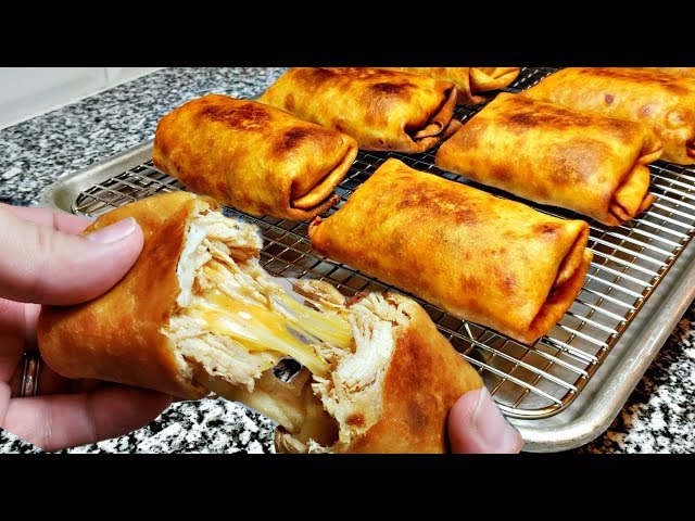 How To Make Chimichangas | Cheesy Chicken Chimichangas | Chimichanga Recipe