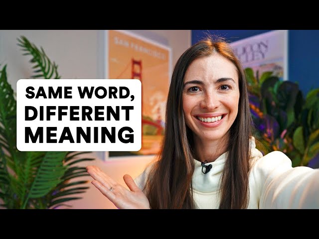 Same words, different meanings | Pronunciation and definition changes