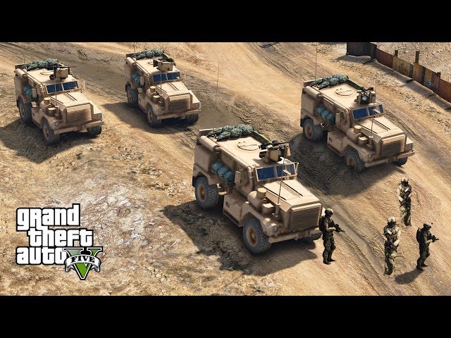GTA 5 - EPIC MRAP ASSAULT! Military ARMY Patrol #80 Special Ops Mission!