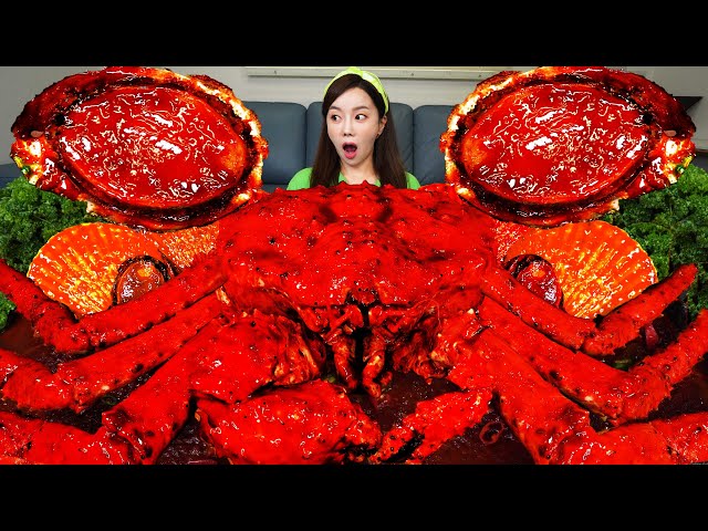 ENG SUB) Nuclear buldak 🔥 Spicy Giant King Crab 🦀 Seafood & Bibimbap Recipe Mukbang ASMR Ssoyoung