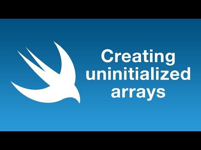 Creating uninitialized arrays in Swift 5.1