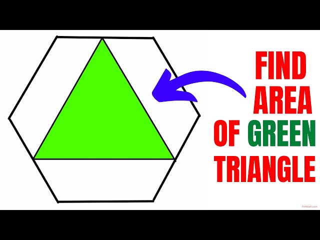 Calculate Area of the Green shaded Triangle  | Important Geometry skills explained