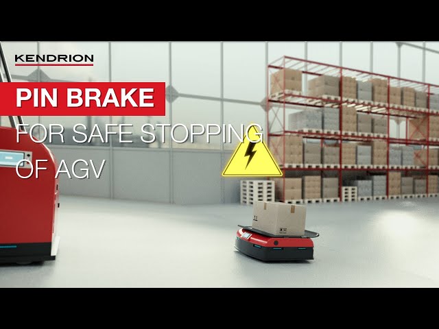 Pin brake for save stopping of Automated Guided Vehicles