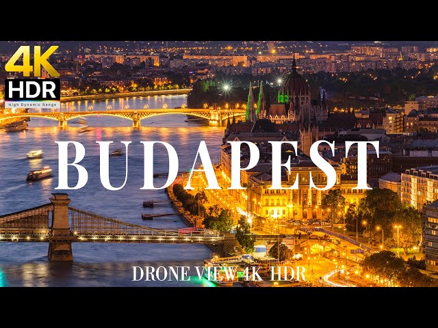Budapest 4K drone view 🇭🇺 Flying Over Budapest | Relaxation film with calming music - 4k HDR