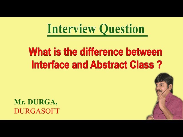 Difference between Interface and Absract Class