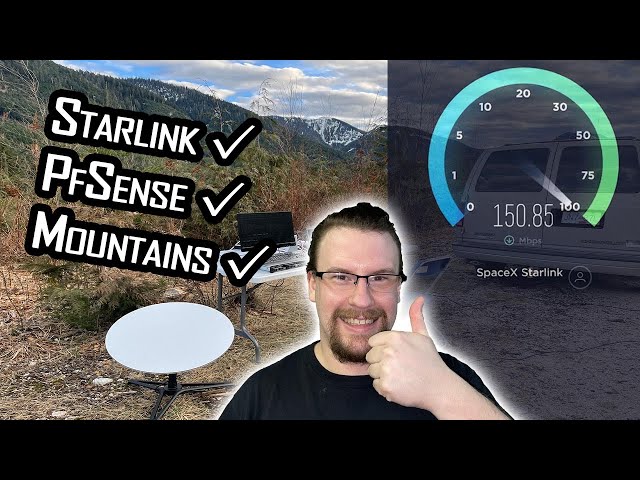 I brought Starlink into the Mountains! Peak speeds of 150mbit/s Off Grid!