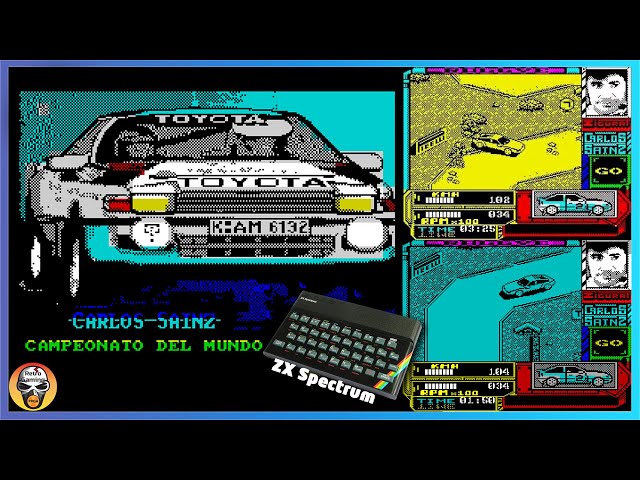 Carlos Sainz: World Rally Championship - ZX Spectrum gameplay on Mister FPGA