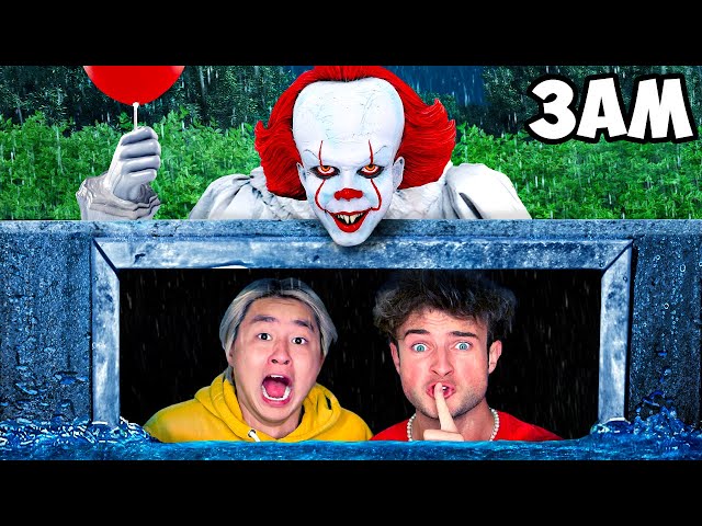 Extreme Hide And Seek Against PENNYWISE At 3AM!!