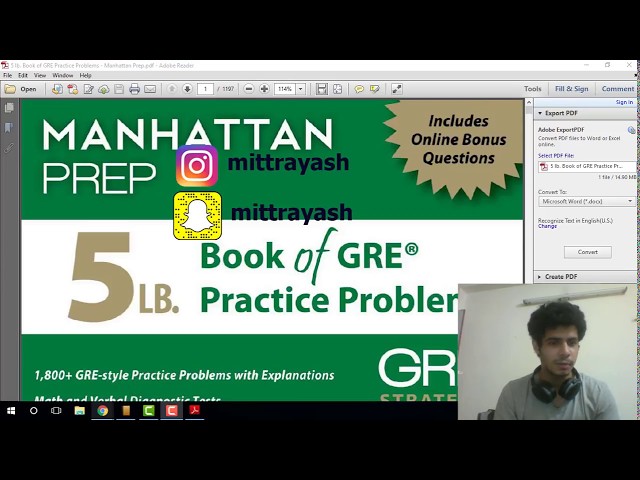 Getting most of  Manhattan 5LB  Book of GRE Practice Problems