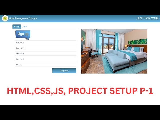 JAVASCRIPT PROJECT HOTEL MANAGEMENT SYSTEM | HTML | CSS | JAVASCRIPT PROJECT IN HINDI | PART-1