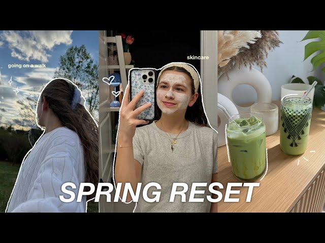 Spring Reset Routine 🌸 | spring cleaning, self care, organization, & matcha
