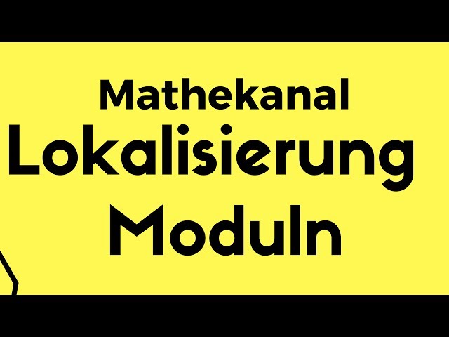 Kommutative Algebra: Lokalisierung Moduln 1 THESUBNASH