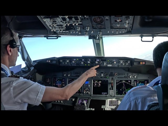 Boeing 737 Takeoff and Landing | Turbulent Approach To Paris | Cockpit View | GoPro 12