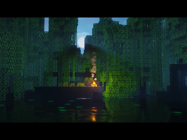 Relaxing by the fire in the jungle music c418