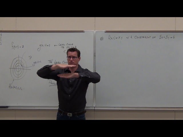 Calculus 3 Lecture 13.9:  Constrained Optimization with LaGrange Multipliers