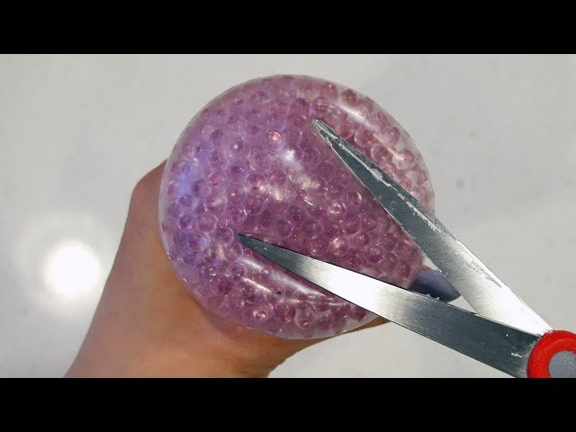 How to Make Satisfying Straw Slime Using Balloons & Stress Ball Cutting!