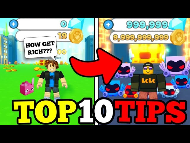 TOP 10 TIPS & TRICKS in PET SIMULATOR X ROBLOX - NOOB TO PRO (HOW TO GET COINS + DIAMONDS)