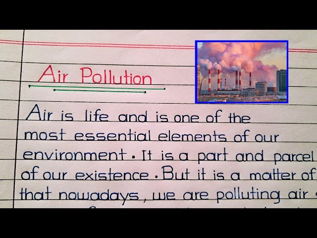 Air Pollution Essay/Paragraph || Air pollution Essay in English
