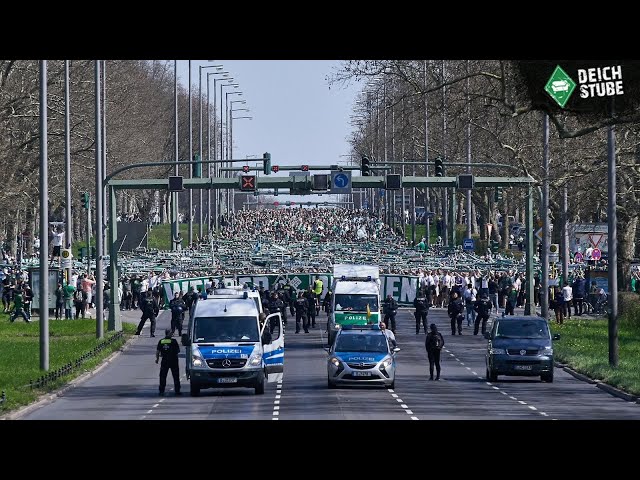 Tausende Werder Bremen-Fans nehmen Berlin ein: So lief der Fan-Marsch vor dem Hertha-Spiel!