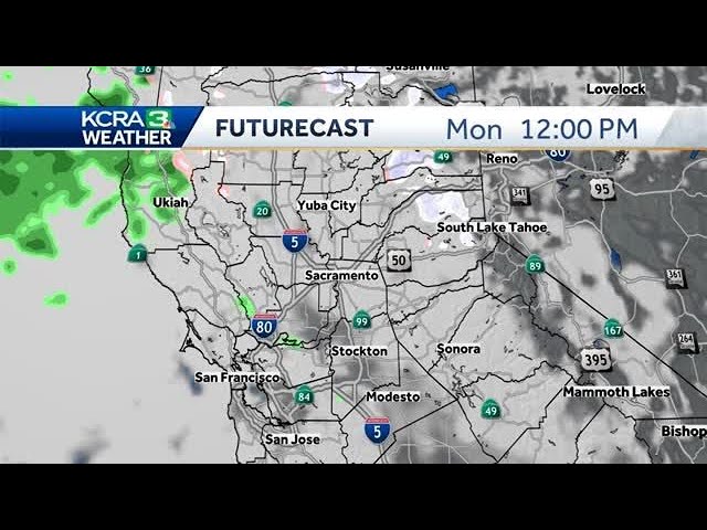 Showers will be decreasing over the next few days in Northern California
