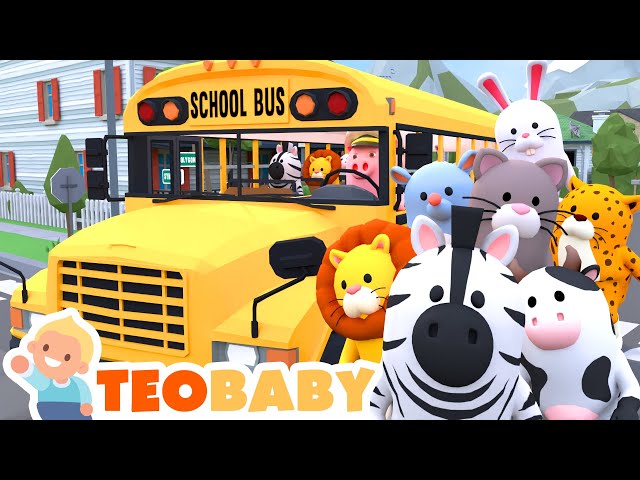 Wheels on the Bus - 3D Animation with Nursery Rhymes and Kids Songs!