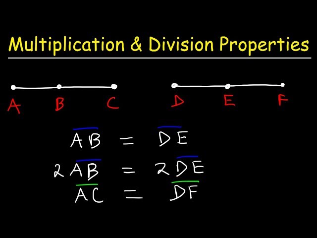 Multiplication and Division Property of Equality