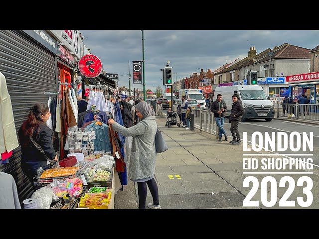 Ilford Lane, Southall and Green Street Eid Shopping 2023 | London Walking Tour | 4K HDR
