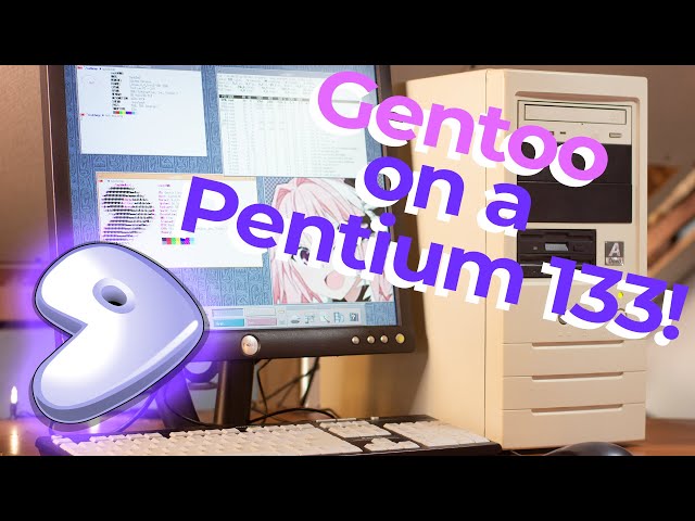 Gentoo Linux on a 133Mhz Pentium! (feat. Linux 6, and NsCDE.. Again) | WGEX