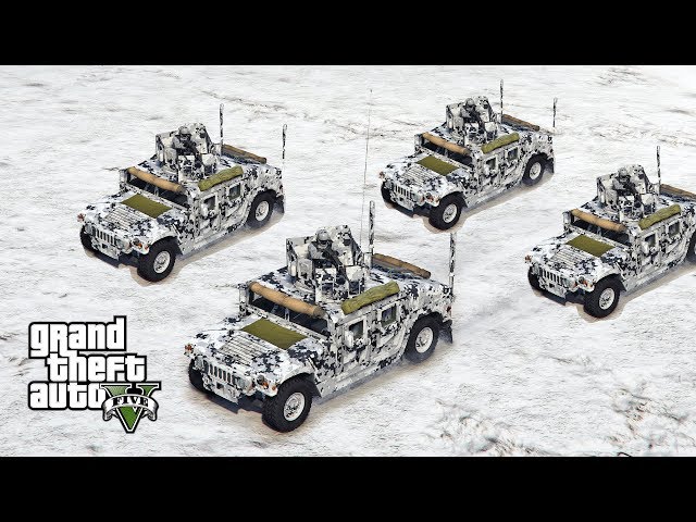 GTA 5 - ARMY Mountain Stealth Mission! Military Patrol Christmas Special Ep. #74 (Snowmobile Mod)