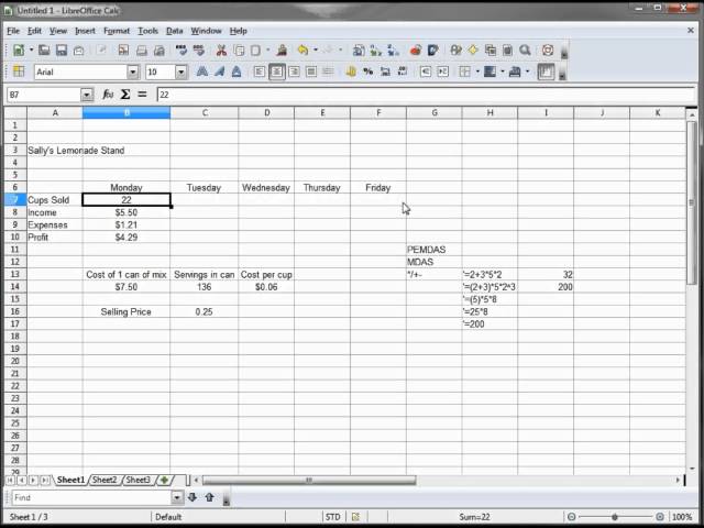 7 -  LibreOffice Calc, OpenOffice Calc, Excel Tutorial -- Fill Handle Anchoring
