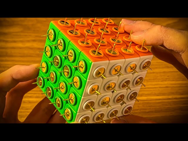 4x4 Push Pins Rubik’s Cube Making + Solving [Live]