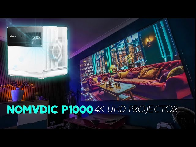 The NOMVDIC P1000 4K Ultra HD Projector | A Compact Gaming & Movie Home Cinema Powerhouse!