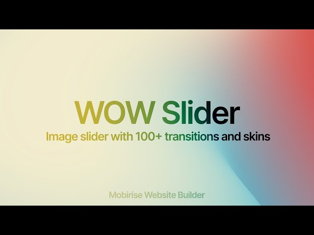 WOW Slider Mobirise Extension