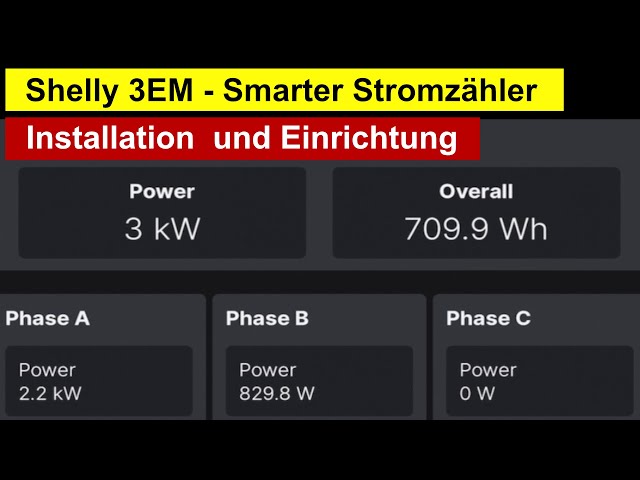 Shelly 3EM - Smarter 3 Phasen Stromzähler - Montage / Installation / Einbindung in ioBroker