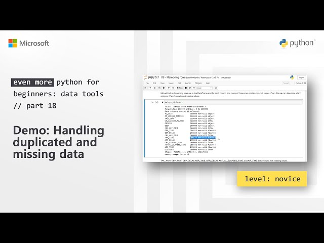 Demo: Handling duplicated and missing data | Even More Python for Beginners - Data Tools [18 of 31]