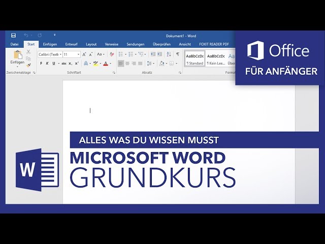 Microsoft Word (Grundkurs) Für Anfänger: Alles was du wissen musst | Microsoft Office Tutorial Serie