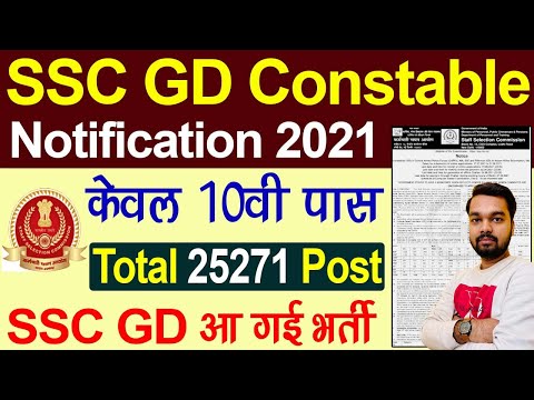 SSC GD Constable Online Form 2021 | SSC GD Constable Recruitment 2021- Total 25271 Post | Only 10th Passed