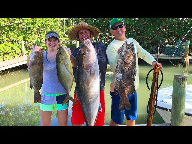 Gag Grouper, Cubera Snapper and Giant Amber Jack {Catch Clean Cook} Spearfishing Tasty Tuesday