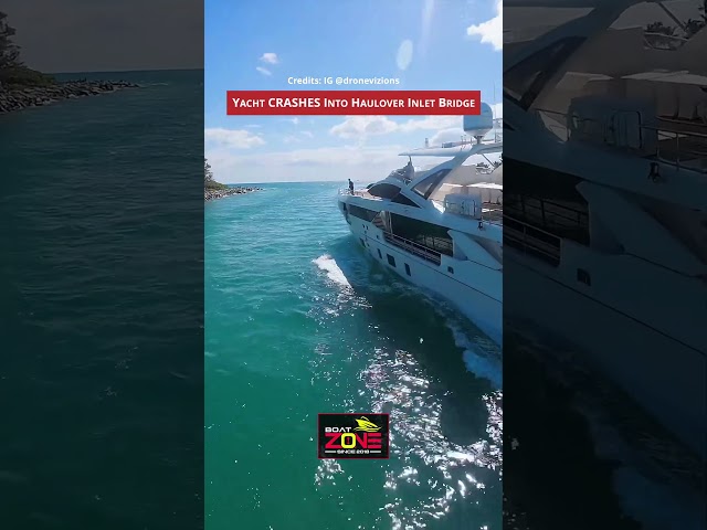 Yacht CRASHES Into Bridge in Miami