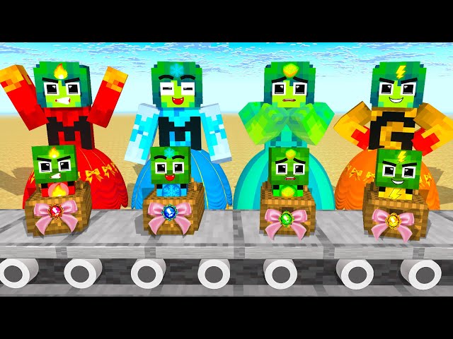 Monster School : Zombie x Squid Game WHO IS KING OF ELEMENTAL? - Minecraft Animation