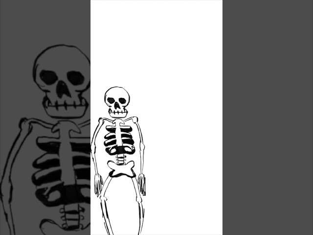 Spooky Scary Skeletons Drawing Timelapse #shorts