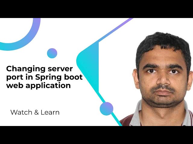 Changing server port in Spring boot web application